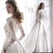Women's Clothing Wedding Dress Round Neck Lace Long Sleeve Satin New Slim Size Can Be Customized_ecoleips.com
