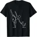Women's T-Shirts Minimalist Ballerina And Cat Line Art Ballet Dancer Pet Love T-Shirt_ecoleips.com