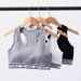Women's Clothing Sports Bra High Strength Shockproof Outdoor Running Fitness Gathered Shaping No Steel Ring Letter Vest Beautiful Back Bra_ecoleips.com