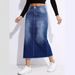 Women's Clothing Hip Skirt New Spot Women's Clothing Raw Edge Split Jeans Women_ecoleips.com