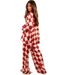 New Loose Ice Silk Pajamas Women's Long-sleeved Simple Casual Loungewear_ecoleips.com
