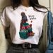 Women's Letter Print T-Shirt With Round Neck, Urban Girl Short Sleeve Tee_ecoleips.com