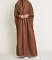 Elegant Plus Size Casual Maxi Dress For Women - Soft Flowy Solid Color Tunic Dress With Pockets_ecoleips.com