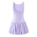 Women's Clothing Women's Slim Fit Mini Dress Fashionable Sweet Single Breasted Sleeveless Backless Style For Summer_ecoleips.com