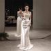 Women's Clothing Elegant French Satin Strapless Gown Sexy Lightweight Wedding Dress For Brides And Engagements New Arrival Spring Niche Style_ecoleips.com