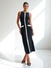 Women's Sleeveless Dress Elegant Slim Fit French Style Summer Design Solid Color Thin Clothing_ecoleips.com