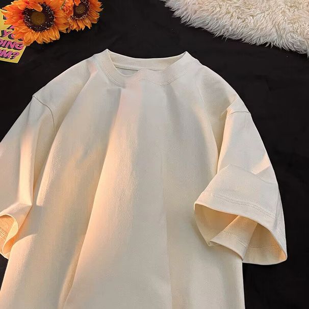 Summer 100% Pure Cotton Men's And Women's Casual Sports Loose Soft Short-sleeved O-neck Comfortable And Breathable T-shirt_ecoleips.com