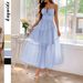 Diyun European And American Casual Vacation Strap Waist Cinching Long Dress Women's Clothing 2025 Summer_ecoleips.com