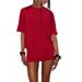 Women's Clothing Sexy Solid Color Hip Dress Short Sleeve Round Neck Summer Fashion Backpack Dress_ecoleips.com