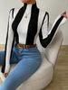 Aria Basics Aria Basics European American Style Cross-border Foreign Trade Women's Clothing, Spring Autumn Classic Black And White Contrast_ecoleips.com