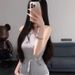French-style Diamond-embellished Knitted Camisole For Women, Summer Thin Design, Unique And Super Stylish,_ecoleips.com