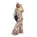 Oversized Printed Lounge Set – Flowy Drawstring Pants & Long-Sleeve Top With Botanical Motifs (M-Xxxl, Grey/Blue/Green/Red)_ecoleips.com