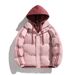 Women's Clothing Winter Hooded Layered Jacket - Thickened Warm Fleece Coat With Striped Design For Couples, Black/Beige/Purple/Ice Blue/Navy_ecoleips.com