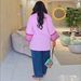 Women's Casual Patchwork Long Shirt Loose Plus Size Irregular Top European American Style Summer New_ecoleips.com