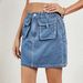 Women's Clothing Spring And Summer New Washed Elastic Waist Denim Short Skirt Skirt_ecoleips.com
