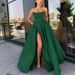 Women's Clothing Dress Performance Costume Sexy Top Slit Long Banquet Host Evening Dress_ecoleips.com