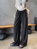 Suitable For All Seasons Narrow Wide-Leg For Women New Lazy Ice Silk Cotton Linen Summer Fashion Thin Draped Petite Yamamoto Pants_ecoleips.com