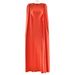 ng2510292 European And American Style Autumn Winter Women's For Banquet Party Evening Gown Solid Color Round Neck Pleated Shawl_ecoleips.com