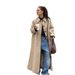 Women's Khaki Trench Coat Spring Autumn Style Mid-Length Single-Breasted British Elegant Outerwear Instagram Worthy_ecoleips.com