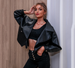 Fashion PU Turn-down Collar Black Short Jacket Women's Loose Long Sleeve Leather Coat_ecoleips.com