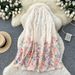 Women's Pastoral Style Floral Print A-Line Midi Skirt High Waisted Summer Unique Patchwork Design Versatile_ecoleips.com