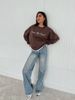 Oversized Casual Pullover Hoodie With Letter Print - Fleece Lined Warm Sweatshirt For Women, Loose Fit, Long Sleeve, Streetwear Fashion_ecoleips.com