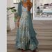 2025 Foreign Trade Women's Two-Piece Set Commuter Style Elegant Goddess Lazy Digital Print Camisole Chiffon Dress_ecoleips.com