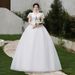 French Style Light Wedding Dress New Simple Bridal Gown Floor Length Forest Style Little White Dress For Marriage Registration_ecoleips.com
