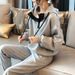 Plus-size Casual Sportswear For Women, New Spring Autumn Style, Loose And Fashionable Two-piece Hoodie Set_ecoleips.com