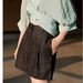 Suitable For All Seasons Old Money Style Cotton Bermuda High Waist Thin Linen A-Line Straight Wide Leg Suit Shorts For Women Summer_ecoleips.com