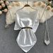 Women's Clothing Temperament Celebrity Satin T Shirt Women's Medium And Long Design Niche Waist Slimming Solid Color Simple Top_ecoleips.com