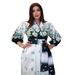 Muslim Dress Women's Clothing Elegant Printed Long Robe Dress – 5/4 Sleeve Modest Dress For Women, Flowy Polyester, Spring & Summer Fashion"_ecoleips.com