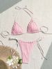 Women's Clothing Swimsuit Women's Sexy Solid Color Bikini Sling Briefs Bikini Ladies Beach Vacation Ins Swimsuit_ecoleips.com