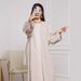 Verve Women's Robe Embroidered Muslim Clothing Cardigan Long Dress Batwing Sleeve_ecoleips.com