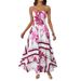 2026 European And American Cross-Border Summer Floral Print Backless Strap Sexy High-Waisted A-Line Dress For_ecoleips.com