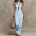 Women's Slim Fit Sleeveless Halter Neck Dress Fashionable Style New_ecoleips.com