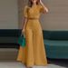 2026 Spring New Cross-Border European American Women's Fashion Casual Elegant Short Top And Long Pants Two-Piece Set_ecoleips.com