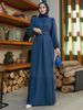 Women's Clothing A1457 Elegant Beaded Pleated Dress Middle Eastern Muslim Long Dress (without headscarf)_ecoleips.com