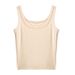 Women's Ribbed Cotton Square Neck Slim Fit Tank Top Versatile Basic Style for Spring/Summer Regular Fit Inner Or Outer Layer_ecoleips.com
