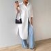 Women's Fashion 2025 Autumn Versatile Long Sleeve Solid Color Cardigan Shirt_ecoleips.com