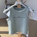 Summer Ice Silk Camisole Slim-fit Letter Print 2025 New Model Business Commuter Trendy Versatile_ecoleips.com