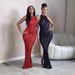 Women's Clothing Fashion New Products Temperament Celebrity Diamond Studded Slim Evening Dress Long Dress Women's Clothing_ecoleips.com