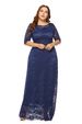 Plus Size Women's Clothing New Lace Pocket Evening Dress Bridesmaid Dress_ecoleips.com