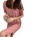 Casual Cool For Women, Spring High-end Loose-fitting Elegant Dress, Round-neck Slimming And Figure-flattering Ice Silk_ecoleips.com