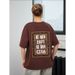 European And Unique Niche Retro Ins 100% Cotton Short Sleeve National Trend American Print Loose Lazy Style T-Shirt For_ecoleips.com