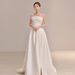 French Style Light Wedding 2025 New Bride Strapl Simple Satin Gown High-Quality Texture Floor-Length Spring Outing_ecoleips.com