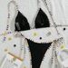 Women's Clothing Triangle Two Piece Swimsuit Bikini Sexy Polyester Spring/Summer/Autumn_ecoleips.com