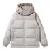 Unisex Winter down Jacket Thickened Short Hooded Warm Top Couple Style White Duck down Outerwear Archer0603 YR5816P180_ecoleips.com