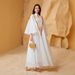 Modest Abaya Dress Women's Muslim Evening Dress Arab Dubai Robe With Mesh Embroidery And Sequins Middle East Style_ecoleips.com