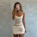 Women's Fashion Slim Fit Rhinestone Camisole Top And Skirt Set Autumn New Casual Temperament Clothing_ecoleips.com